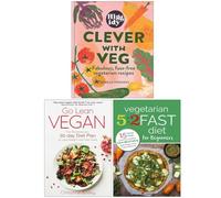 Higgidy Clever with Veg, Go Lean Vegan & Vegetarian 5:2 Fast Diet for Beginners 3 Books Collection Set