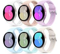Higgs 6 Pack Strap Compatible with Samsung Galaxy Watch 7/FE/6/5/4 40mm 44mm/Watch 5 Pro 45mm/Galaxy Watch 4 Classic 42mm 46mm for Men and Women, Soft Silicone Sport Straps