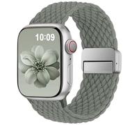 Higgs Braided Strap Compatible with Apple Watch Straps 44mm 46mm 38mm 42mm 40mm 41mm 45mm 49mm for Men Women, Nylon Elastic Magnetic Snap Strap for iWatch Series 11 10 9 SE 8 7 6 5 4 Ultra 3 2 1