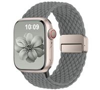 Higgs Braided Strap Compatible with Apple Watch Straps 44mm 46mm 38mm 42mm 40mm 41mm 45mm 49mm for Men Women, Nylon Elastic Magnetic Snap Strap for iWatch Series 11 10 9 8 7 6 5 4 3 2 1 SE Ultra