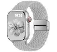 Higgs Braided Strap Compatible with Apple Watch Straps 44mm 46mm 38mm 42mm 40mm 41mm 45mm 49mm for Men Women, Nylon Elastic Magnetic Snap Strap for iWatch Series 11 10 9 SE 8 7 6 5 4 Ultra 3 2 1