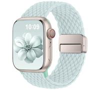 Higgs Braided Strap Compatible with Apple Watch Straps 44mm 46mm 38mm 42mm 40mm 41mm 45mm 49mm for Men Women, Nylon Elastic Magnetic Snap Strap for iWatch Series 11 10 9 SE 8 7 6 5 4 Ultra 3 2 1