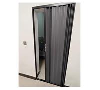High 1970mm Grey Aluminum Accordion DoorFolding Sliding Door for Kitchen Bathroom BedroomConcertina Internal Room Divider (160x197cm/63x77.6in)