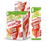 High 5 Running Gels - Carbohydrate Supplements For Quick Energy Release - Natural Fruit Juice & Caffeine-Free - Instant Boost
