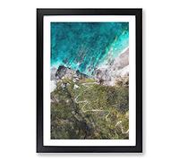 High Above Asturias in Spain Framed Wall Art Print A2 Black