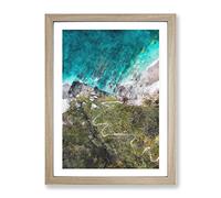 High Above Asturias In Spain Painting Modern Framed Print | A2 Oak Framed Wall Art | Ready to Hang | Modern Historical Picture | Living Room Bedroom Lounge Office