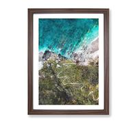 High Above Asturias In Spain Painting Modern Framed Print | A3 Walnut Framed Wall Art | Ready to Hang | Modern Historical Picture | Living Room Bedroom Lounge Office