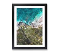 High Above Asturias In Spain Painting Modern Framed Print | A4 Black Framed Wall Art | Ready to Hang | Modern Historical Picture | Living Room Bedroom Lounge Office