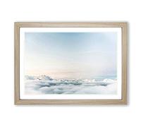 High Above The Clouds Framed Print | A2 Oak Framed Wall Art | Ready to Hang | Modern Landscape Picture | Living Room Bedroom Lounge Office