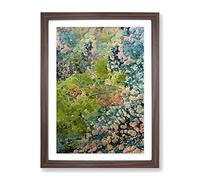 High Above The Greens In Abstract Modern Framed Print | A3 Walnut Framed Wall Art | Ready to Hang | Abstract Fantasy Picture | Living Room Bedroom Lounge Office