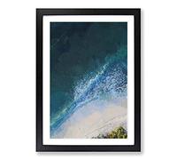 High Above The Maldives in Abstract Framed Print | A2 Black Framed Wall Art | Ready to Hang | Abstract Fantasy Picture | Living Room Bedroom Lounge Office
