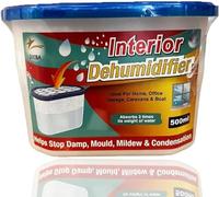 High Absorption 500ml Disposable Dehumidifier - Pack of 24 - Humidity Absorber Window Condensation Remover Silica Gel Packets For Wardrobe Mould Remover Interior Single-Use Dehumidifier (24)