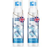 High Absorption Pure Magnesium Oil Spray - 265 ml - 100% Pure Magnesium Chloride from The Dead Sea, Without Preservatives - Supports Sleep, Muscle Recovery and Leg Cramps (Pack of 2)