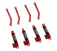 High Accuracy 1/24 Tie Rod Kit for RC Cars - Lightweight Aluminium Alloy and Steel 1/18 Tie Rod Set with Easy Installation for FMS FCX24 Black Models (Saluaquiuzdcgg5qms-12)