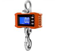 High Accuracy Heavy-Duty Digital Hanging Industrial Crane Scale with LCD Backlight, Unit Change, Data Hold, Tare, and Zero Function - For Construction, Travel, Market, and Fishing，Black