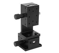 High Accuracy Manual Fine Tune Platform XZ Dual Axis Sliding Table 40x60mm 1.6x2.4in Precision Linear Stage for Optical Equipment Measuring Devices Aluminum Alloy Black