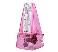 High Accuracy Mechanical Metronome with Audible Click and Bell Ring (Transparent Pink)