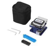 High Accuracy Optic Fiber Cleaver, Fiber Cutting Tool for 125μm Cable, Precision Blade with 0.5° Cleave Angle, Compact Metal Fiber Wire Cutter with Carrying Bag for Field