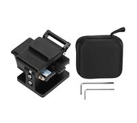 High Accuracy Optical Fiber Cutter, Automatic Return Fiber Cable Cutting Tool with Wrench and Storage Box for 0.25mm 0.9mm Fiber, 0.5 Degree Cutting Angle