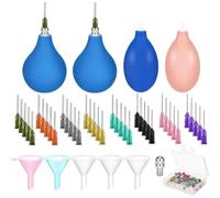 High-Accuracy Pottery Tool Set with 8 Needle Sizes for Ceramic Glaze Application, Rubber Squeeze Bottle with Precision Tips, Clay Art Decoration Kit