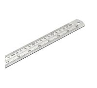 High Accuracy Steel Drawing Ruler with Double Scale Systems Metric Royal Marks Easy to Use for Engineers Smooth Corner