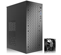 High Airflow Micro ATX PC case, Support MATX, Mini-ITX, Micro ATX, Slim with USB3.0x1 I/O Port, Black Without Fans