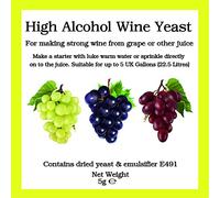 High Alcohol Wine Yeast Sachet 5g - Also for Fermenting at Higher Temperatures - Homebrew Home Brew