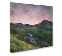 High Alpine Road in Austria Canvas Print | Gallery Wrapped 30mm Frame Wall Art | 14x14 inches | Ready to Hang | Modern Picture | Living Room Bedroom Lounge Office