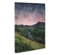 High Alpine Road in Austria Canvas Print | Gallery Wrapped 30mm Frame Wall Art | 30x20 inches | Ready to Hang | Modern Picture | Living Room Bedroom Lounge Office
