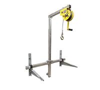 High-Altitude Air Conditioner Installation Crane Tool - 1-3HP Manual Winch & Bracket 10m Cable Folding Lifter for Easy Mounting & Disassembly Essential Handling Equipment