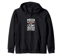 High Altitude Higher Attitude Mountain Lover Zip Hoodie