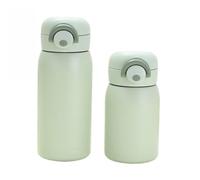 High Appearance Mini Vacuum Insulated Stainless Steel Thermos - 200ml/350ml Cute Pocket Water Bottle for Kids,Students,Gift (Purple,Pink,Mint,White,Red) - Leakproof Flip Lid (350ml,Green)