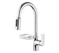 High Arc 3-Way Kitchen Faucet with Water Filter, Pull-Down Spray Mixer Tap, Chrome Finish, Dual Mode Spray, Swan Neck Design, Perfect for Drinking Water