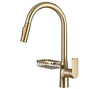 High Arc 360° Swivel Kitchen Faucet with Pull Down Sprayer Single Handle Design Soap Dispenser Included Modern Gray Finish Ideal for Home and Restaurant Use