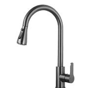High Arc PullOut Kitchen Faucet 360° Swivel Spout Single Lever Control Dual Water Outlet Mode Perfect for Easy Washing and Rinsing