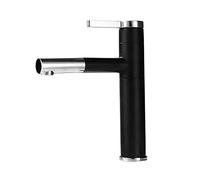 High-Arch Extendable Bathroom Faucet 360° Swivel Single-Handle Sink Mixer with Pull-Down Sprayer Brass Luxury Lavatory Tap for Modern Bathrooms