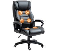 Vinsetto 6 Points Massage Office Chair - Black