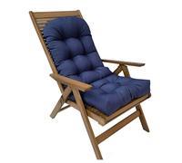 High Back Chair Cushion for Outdoor Patio Recliner, Soft Grey Seat Pad for Indoor Office, Home, Rocking Chairs - 50x11 cm