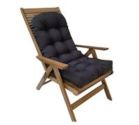 High-Back Chair Cushion for Outdoor Patio, Soft Reclining Garden Seat Pad for Indoor, Office, Rocking Chairs, Gray, 50x11 - Comfort & Style in Every Space