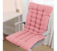 High Back Chair Cushion for Relaxation Indoor & Outdoor Use 160 x 50 cm Pink Perfect for Home Office Garden - Comfortable Stylish