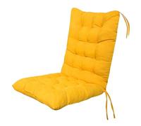 BAHULA High Back Chair Cushion, Patio Outdoor Chair Cushion Seat Pads, Recliner Soft Garden Chair Seat Pad Cushion with Backrest for Indoor, Office, Home, Rocking Chairs,Yellow,45 * 100cm