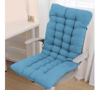 High Back Cushions for Relaxation 110x50 cm Blue - Perfect for Wooden Lounge Chairs Indoor & Outdoor Use Home Office Garden Comfort