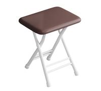 High Back Desk Chairs,Portable Folding Lounge Chair Office Home Training Use-Simple Backrest Computer Stool(Brown)