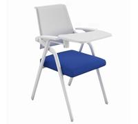 High Back Desk Chairs,Premium Folding Chair-Com table Sponge Conference Room Visitor Temporary Seating(Blue)