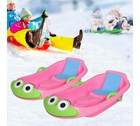 High Back Double Sled, Children's Sled, Winter Wear Sled, Multi-Coloured Sled, Plastic Thickened Sledge