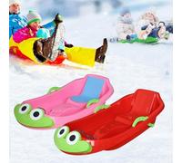 High Back Double Sled, Children's Sled, Winter Wear Sled, Multi-Coloured Sled, Plastic Thickened Sledge