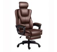 High Back Executive Office Chair, PU Leather Managerial Desk Chair with Reclining Feature and Footrest for Comfort
