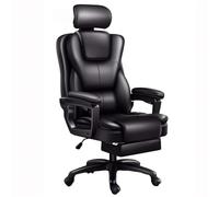 High Back Executive Office Chair, PU Leather Managerial Desk Chair with Reclining Feature and Footrest for Comfort