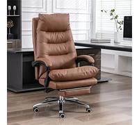 High-Back Executive Office Chair with Footrest, Reclining Function, Armrest, and Lumbar Support - Ergonomic Managerial Swivel Chair