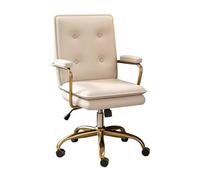High Back Executive Office Chair with Leather Armrest and Tilting Backrest, Ergonomic Computer Desk Chair for Home Office and Gaming, Adjustable with Wheels